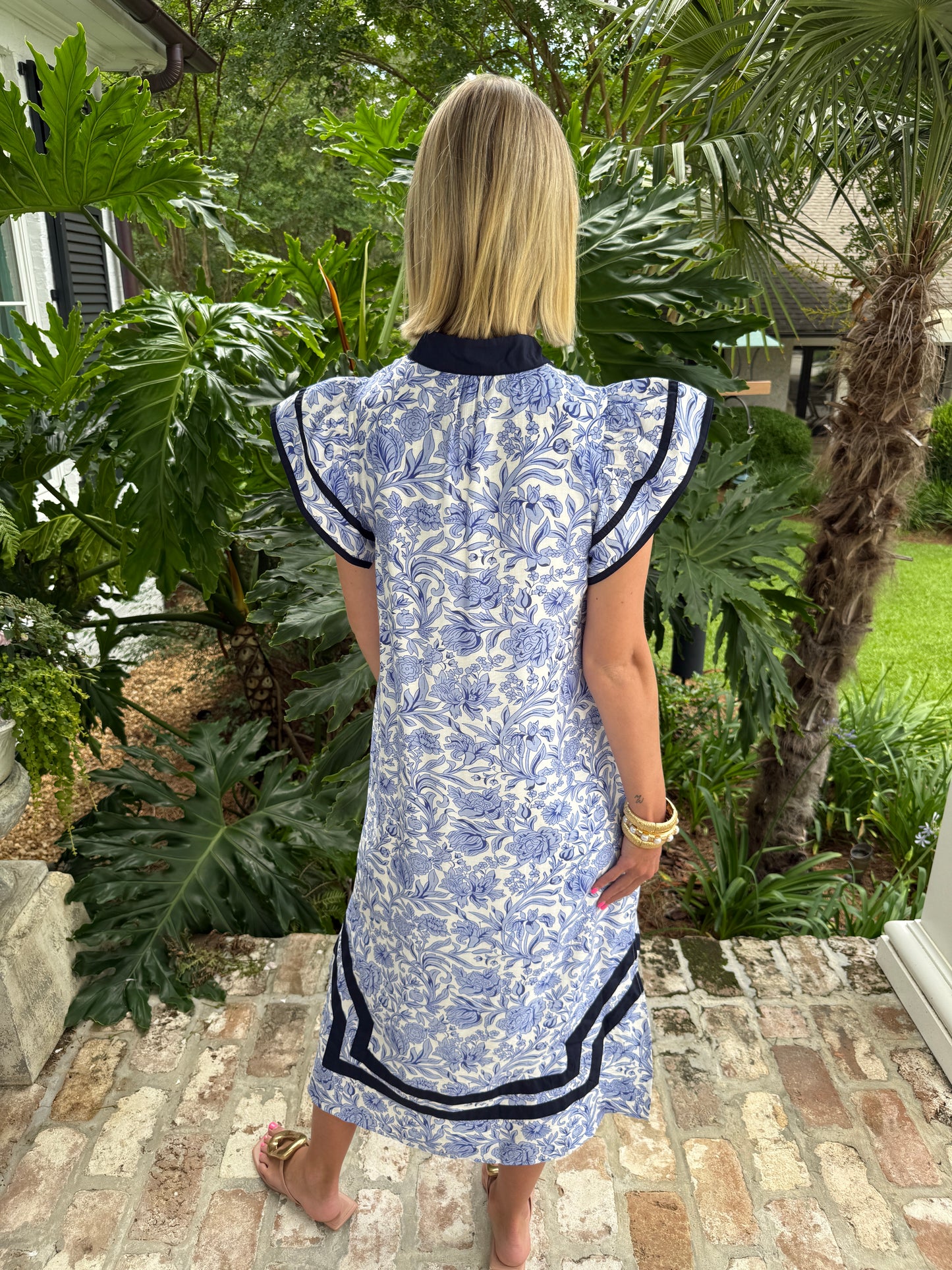 Charleston Floral Maxi- Blue