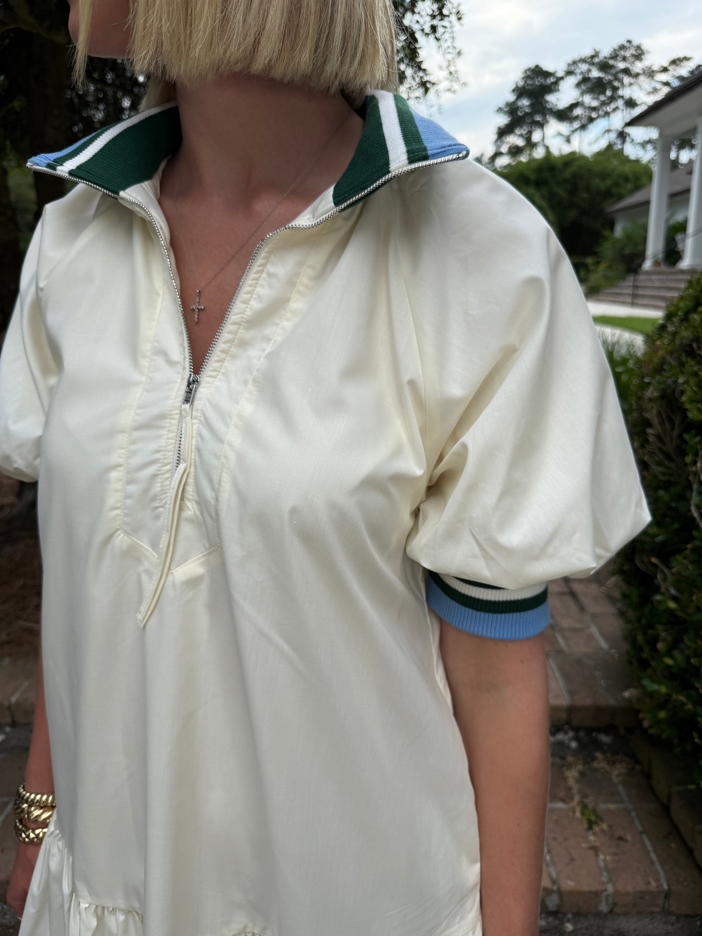 Elinor Puff Sleeve Dress- Cream