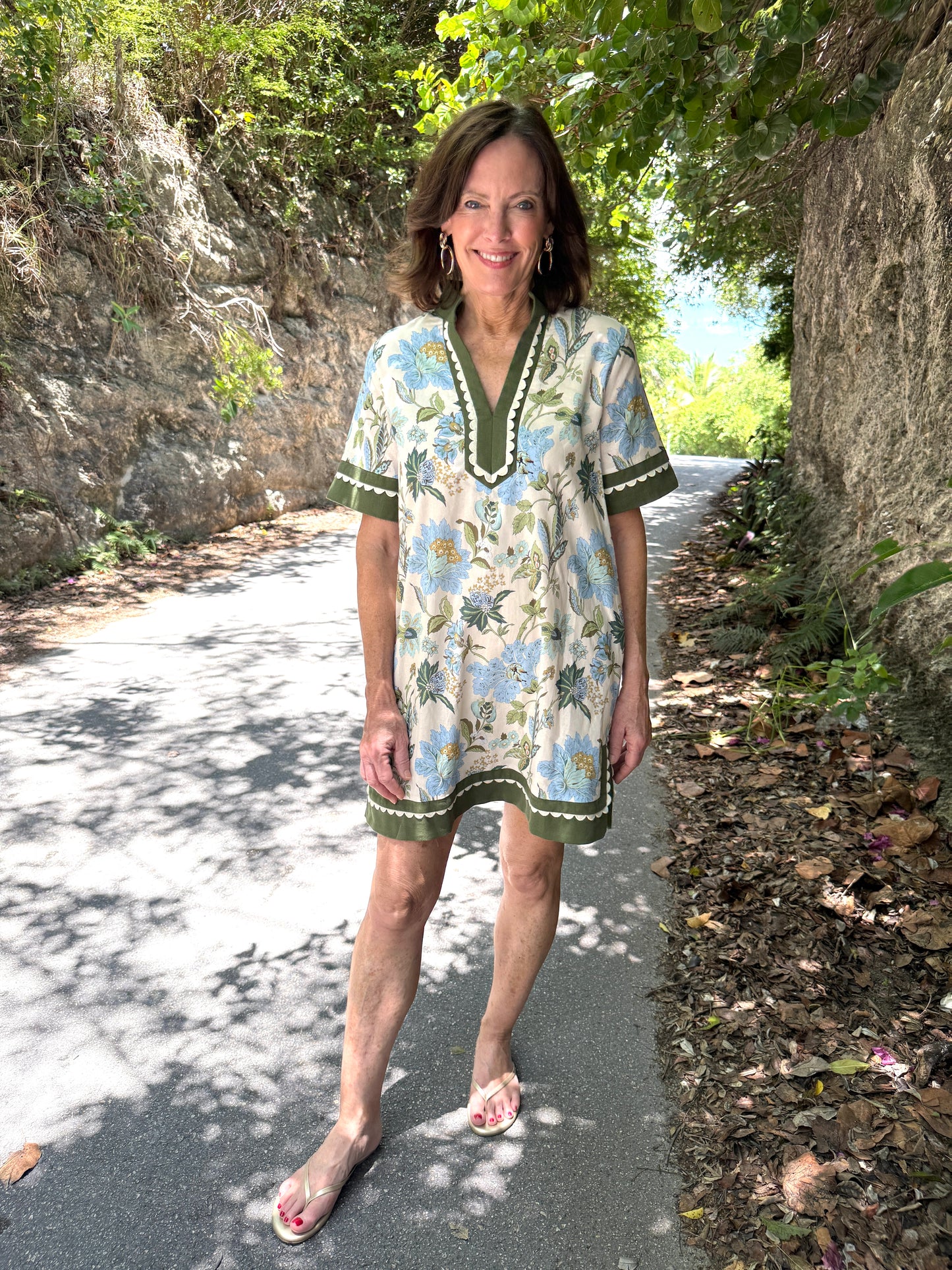 Reed Floral Dress-Ecru