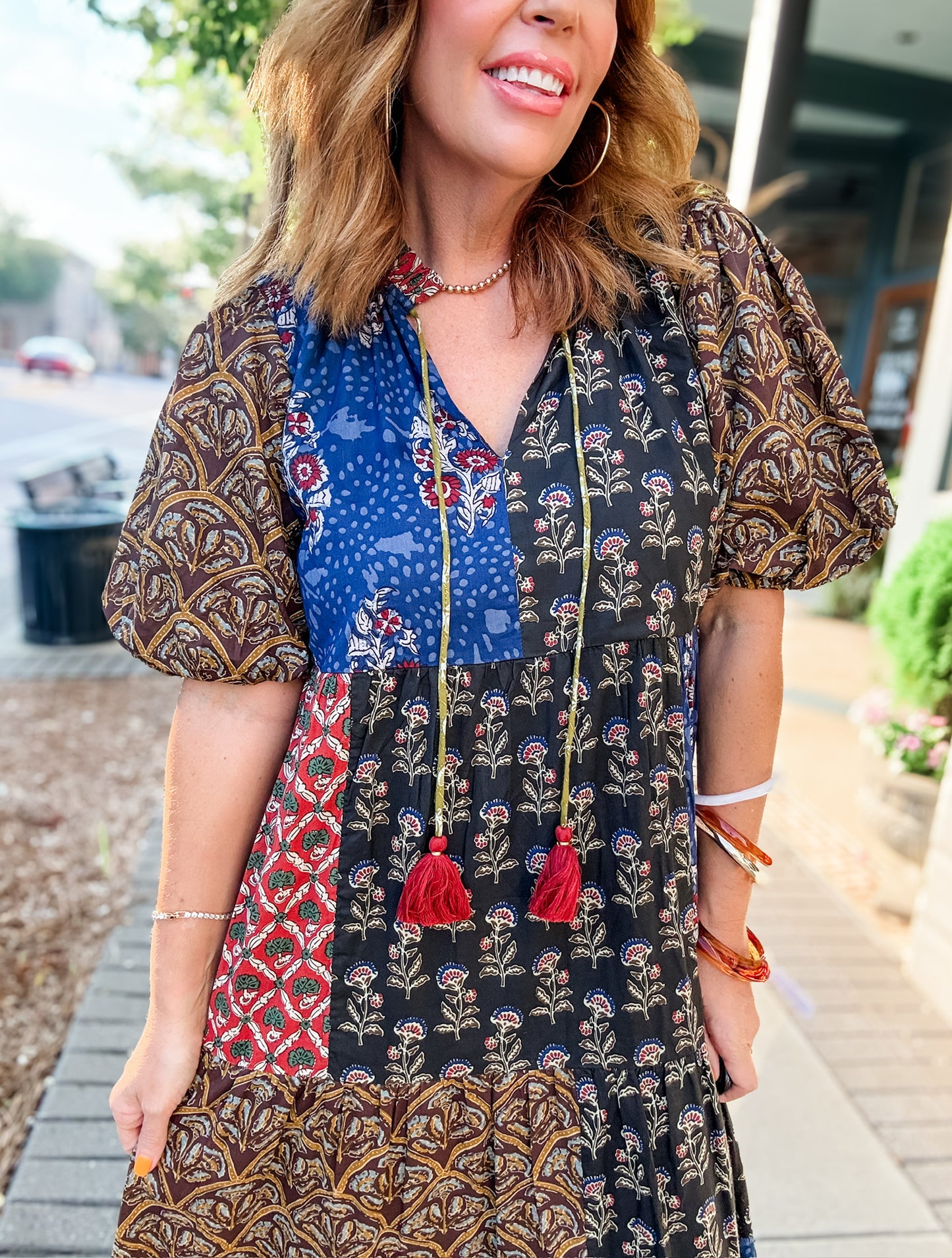 My Maria Multi Print Midi/Maxi Dress
