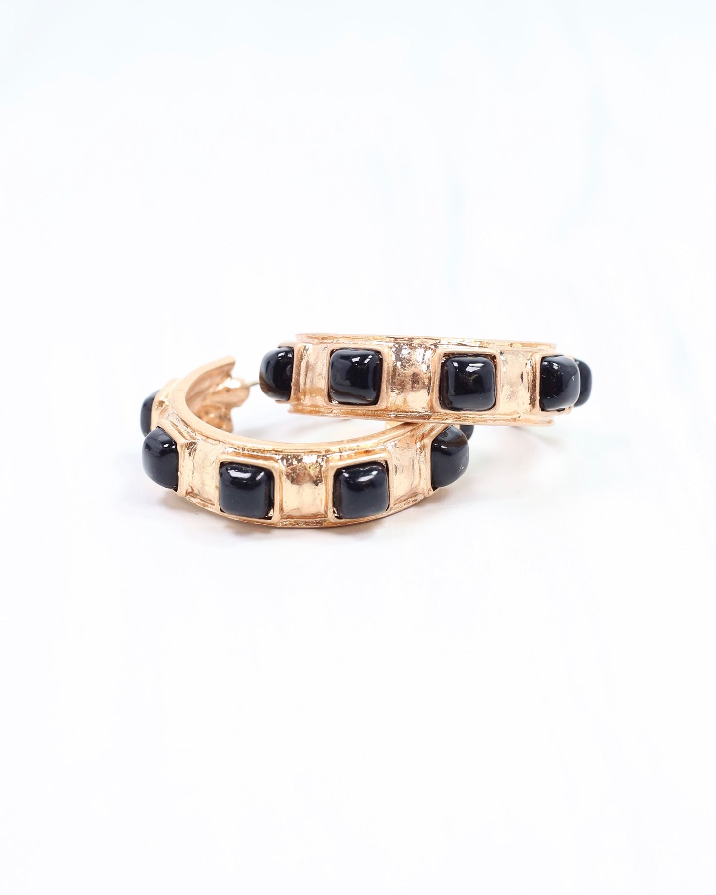 Elani Hoop Earring Black