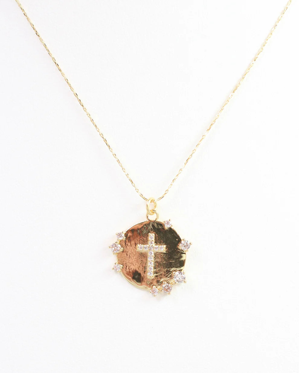Chatham Cross Necklace Gold