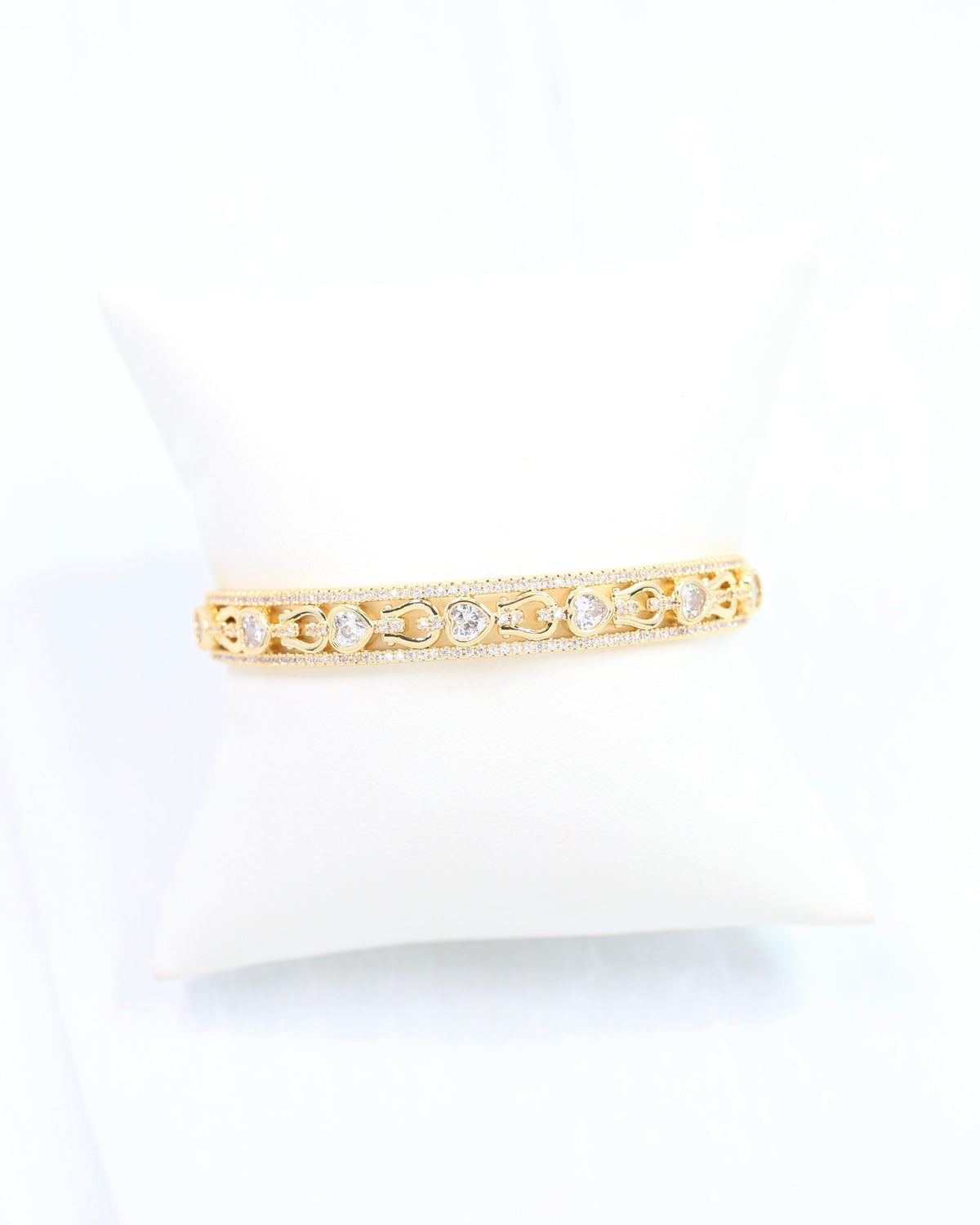 Rayna Horsebit CZ Bangle Bracelet WR GOLD