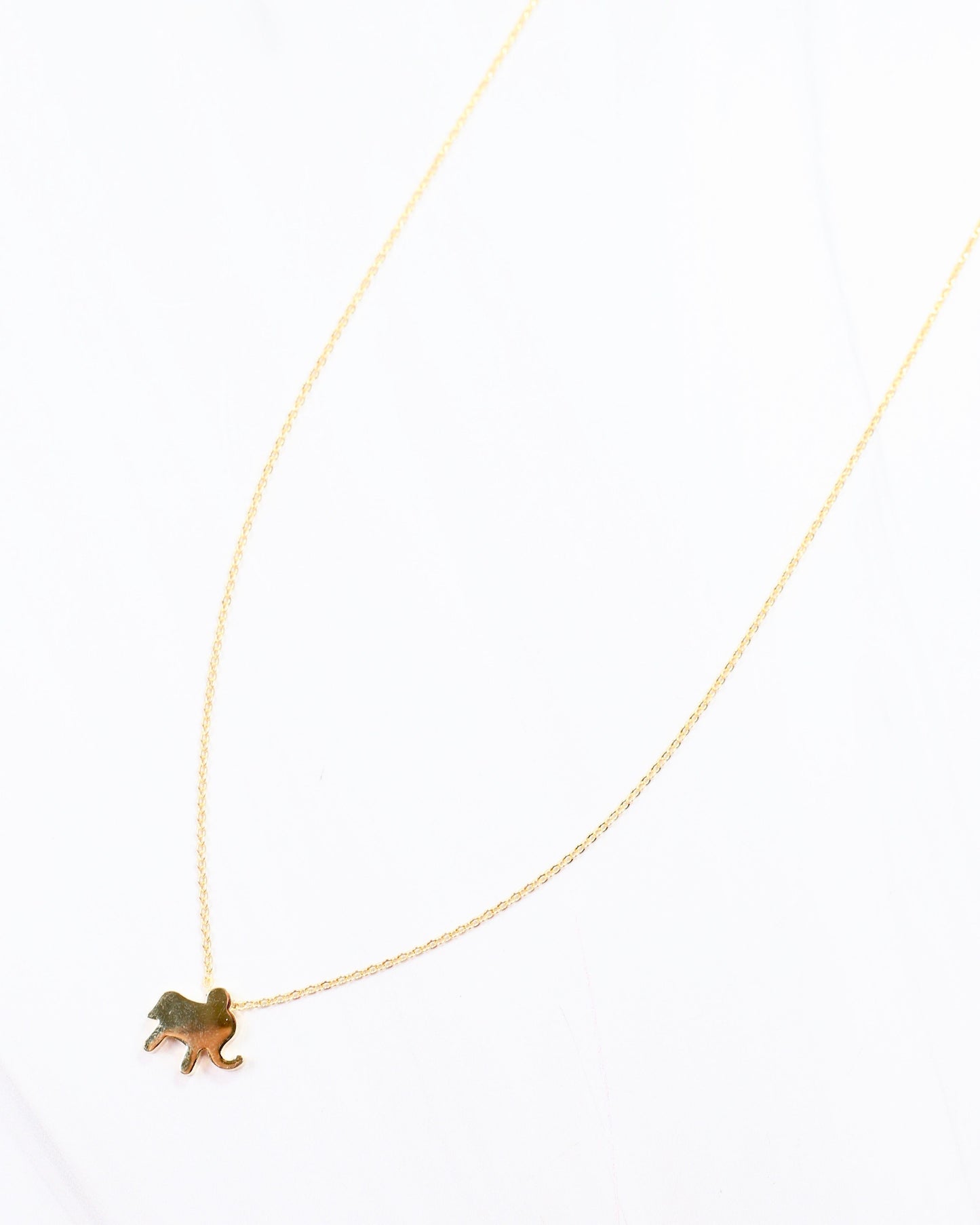 Win It Elephant Charm Necklace Gold