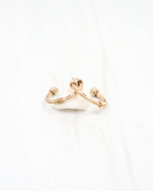 Emerie Hoop Earring Worn Gold