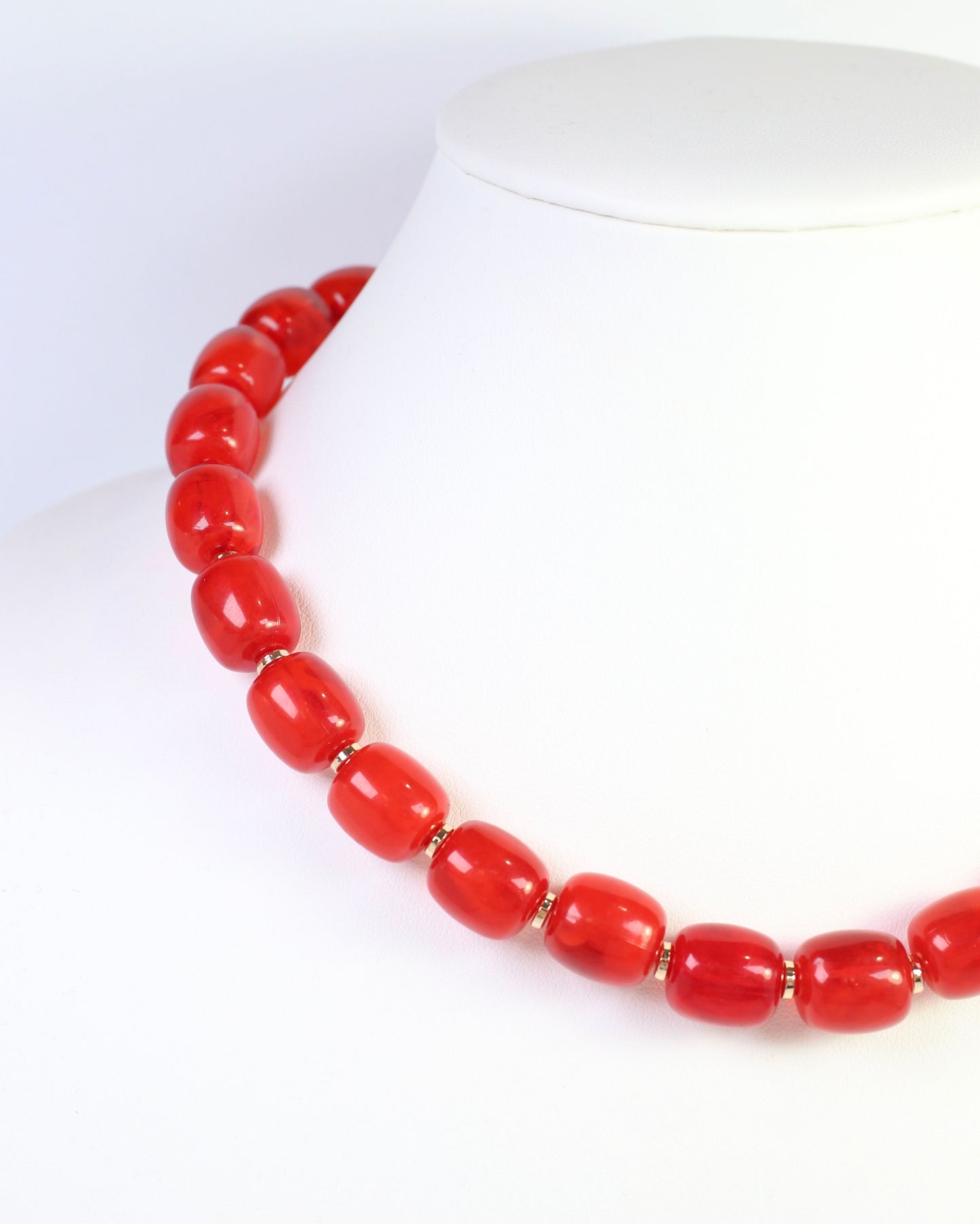 Karsyn Beaded Magnetic Necklace Red