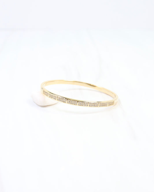 Ocean Springs CZ Hinge Bracelet Gold