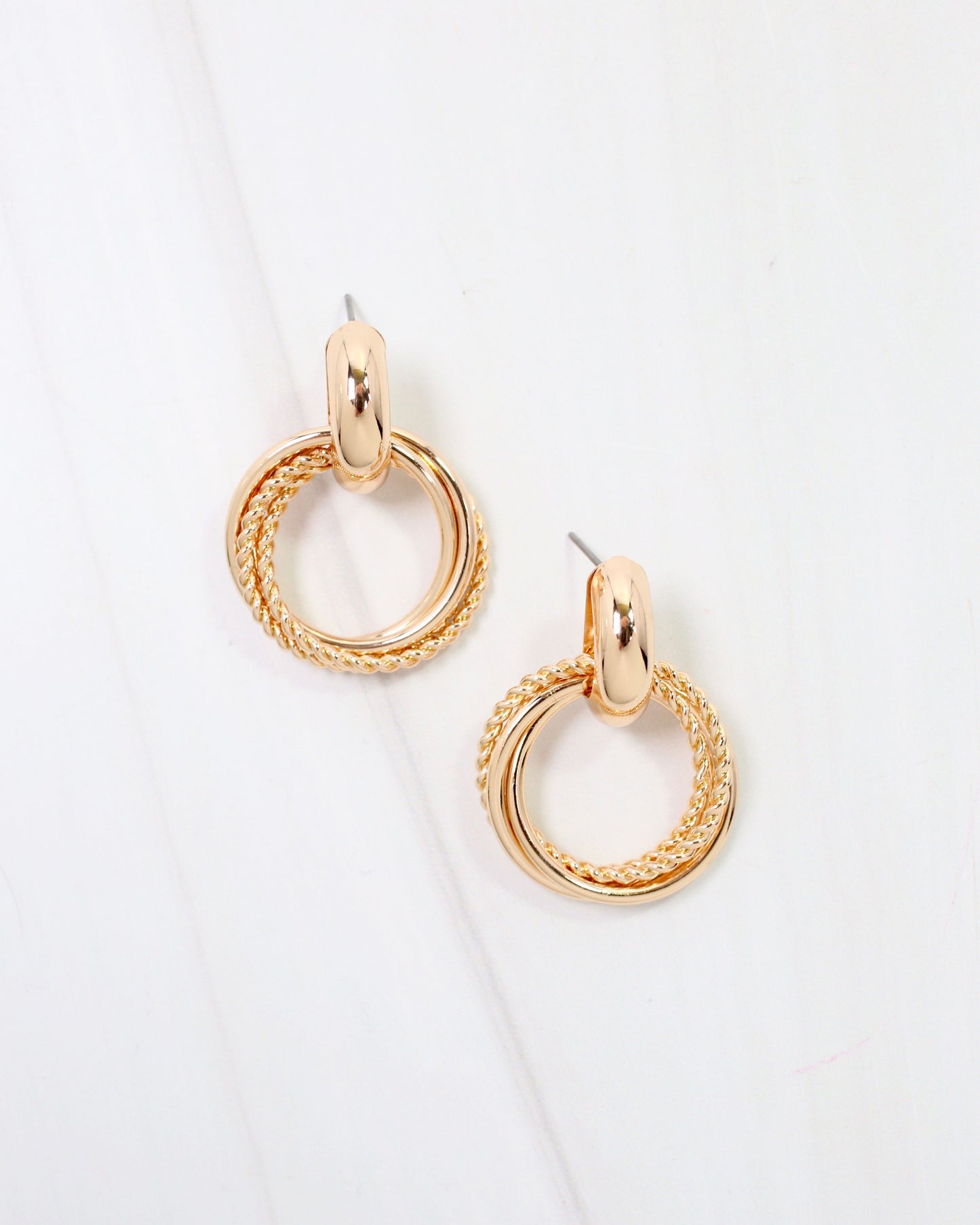 Centre Drop Earring Gold