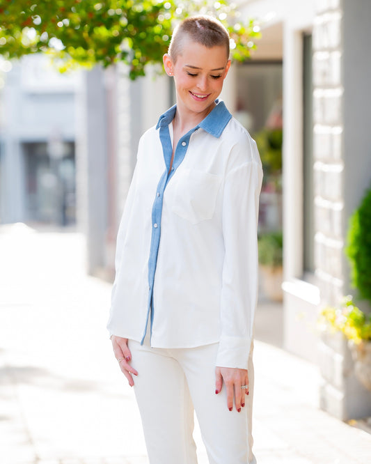 Aria Coastline Button-up Top