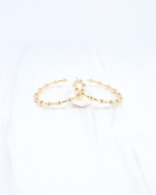 Layne Ball Hoop Earring Gold