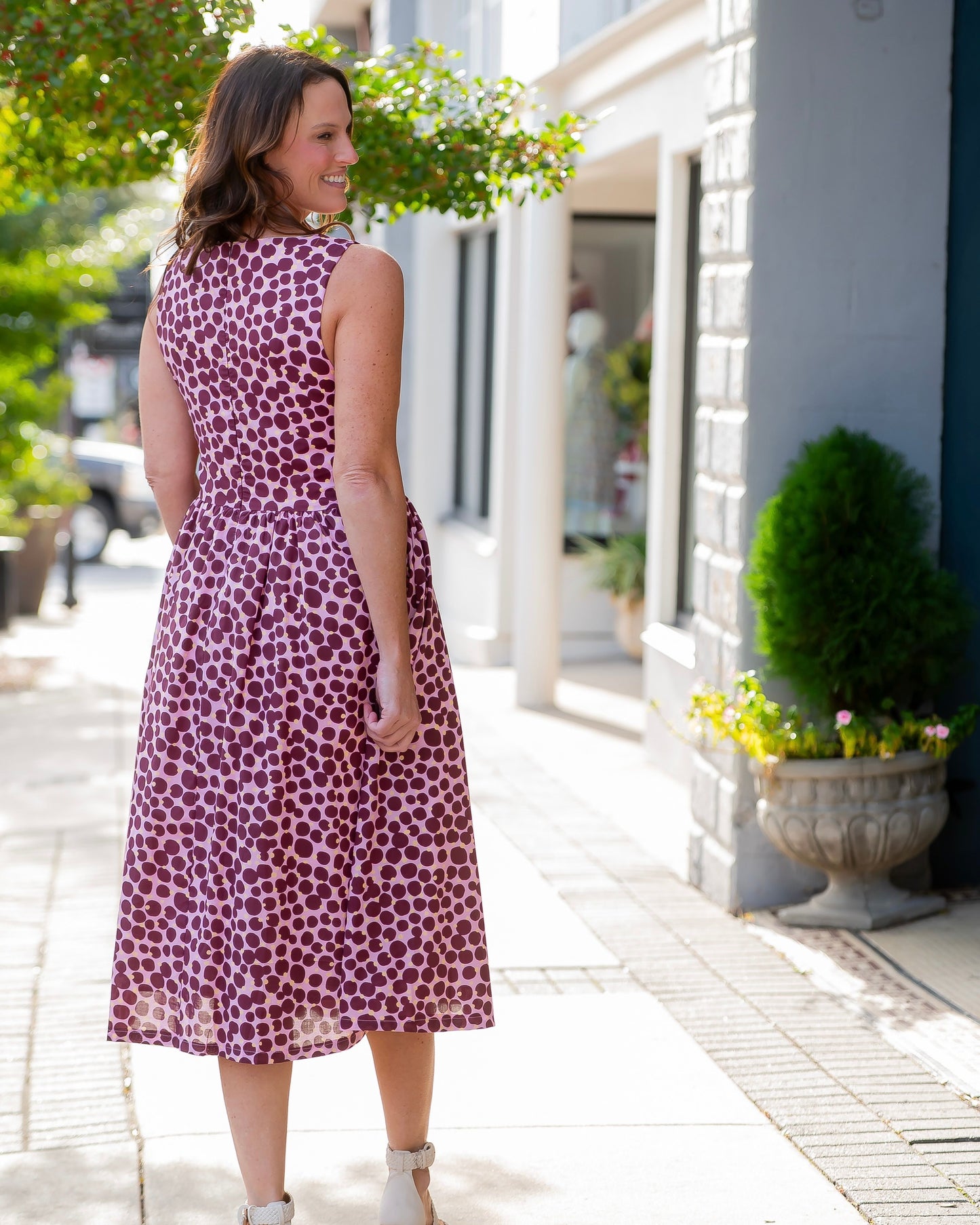 Juniper Sleeveless Polka Dot Dress