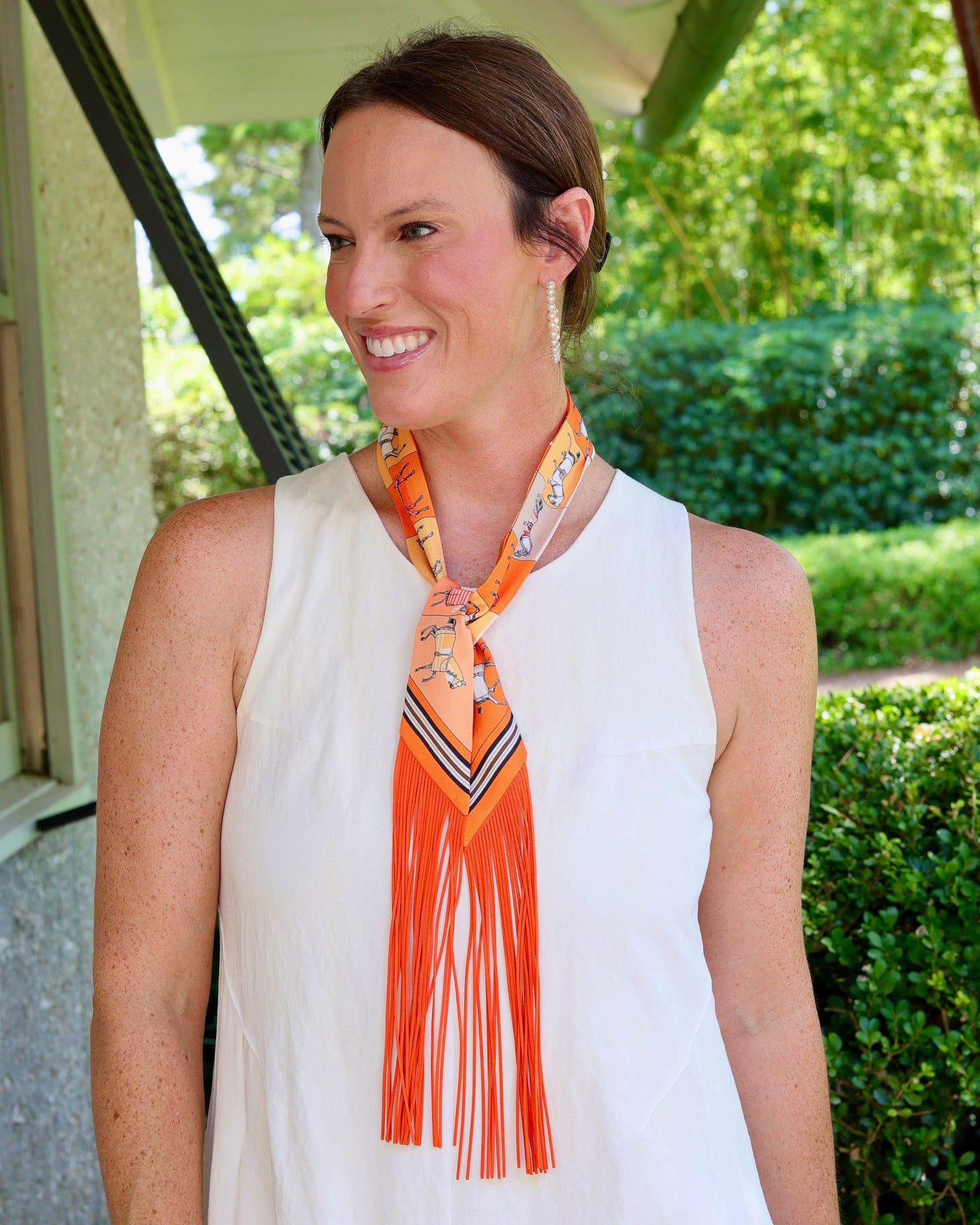 Cambridge Tassel Scarf Orange