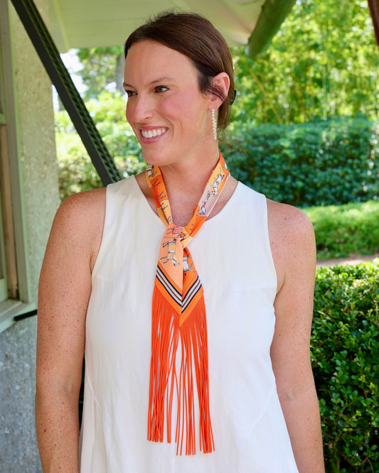 Cambridge Tassel Scarf Orange