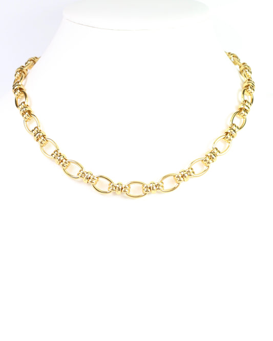 Osterly Oval Link Necklace Gold