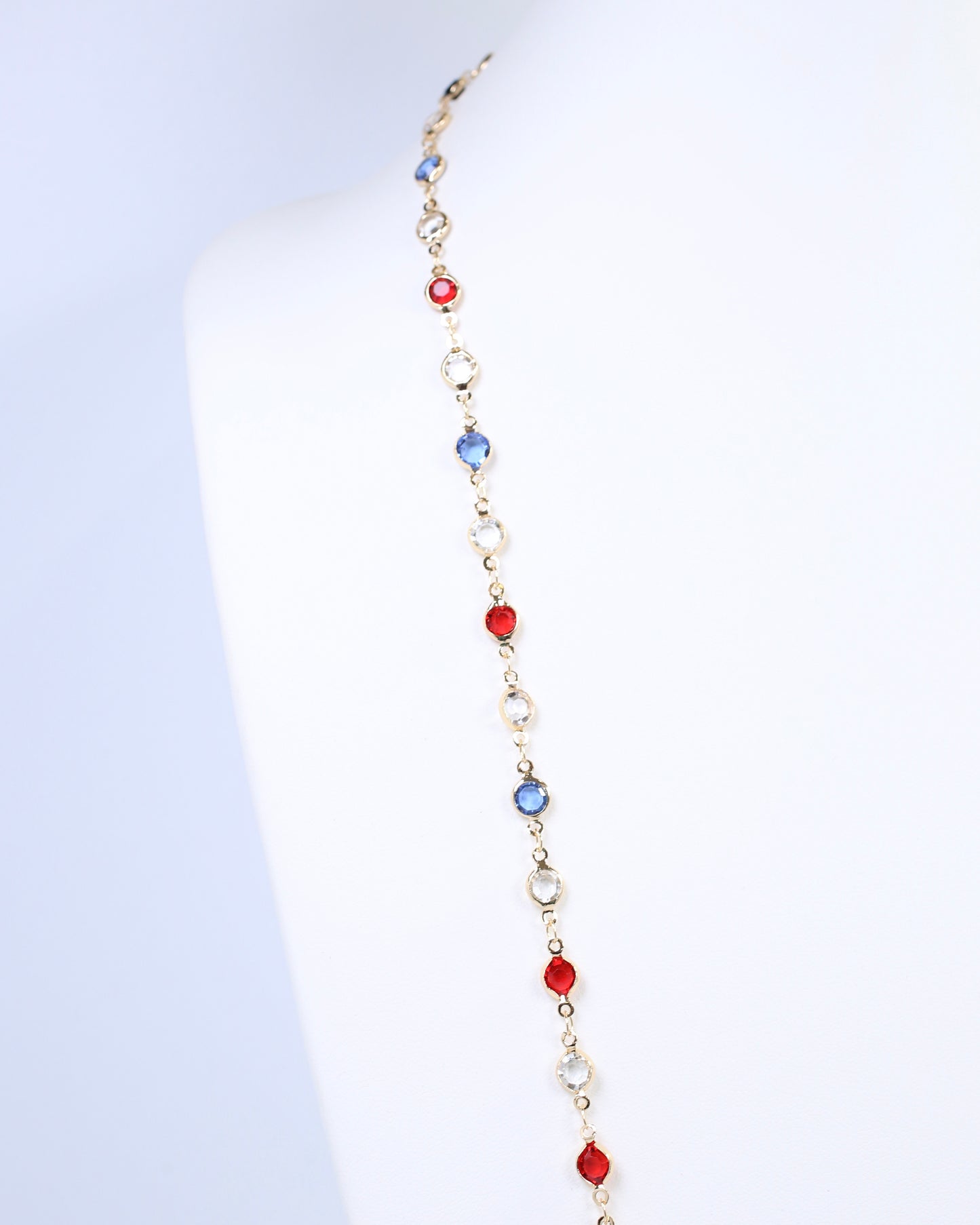 Arely Long Crystal Necklace Multi