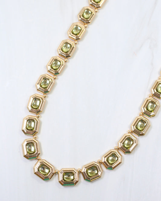 Beverly Stone Necklace Olive