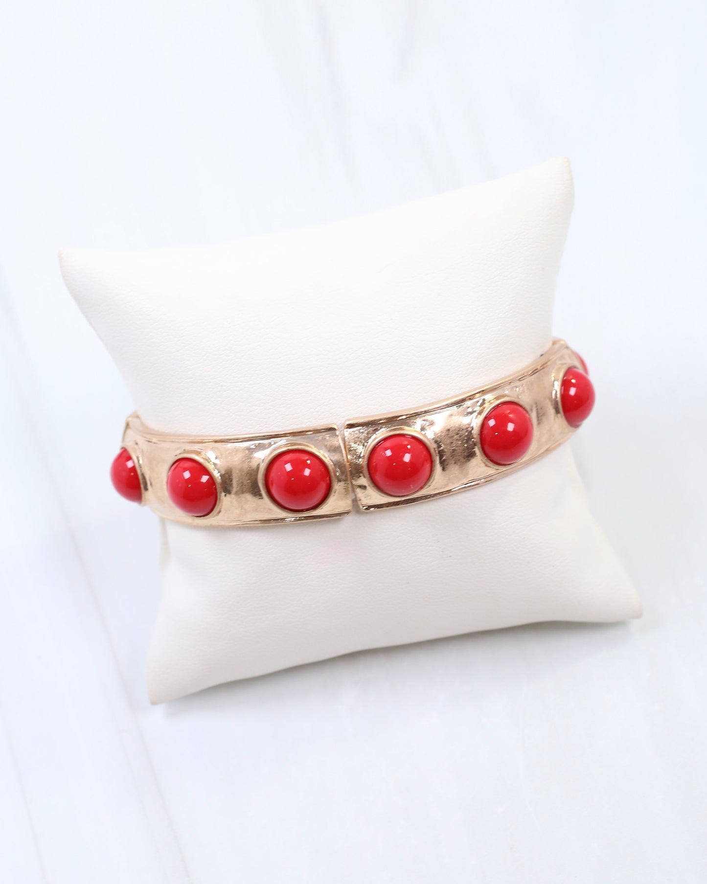 Reagan Stretch Bracelet Red