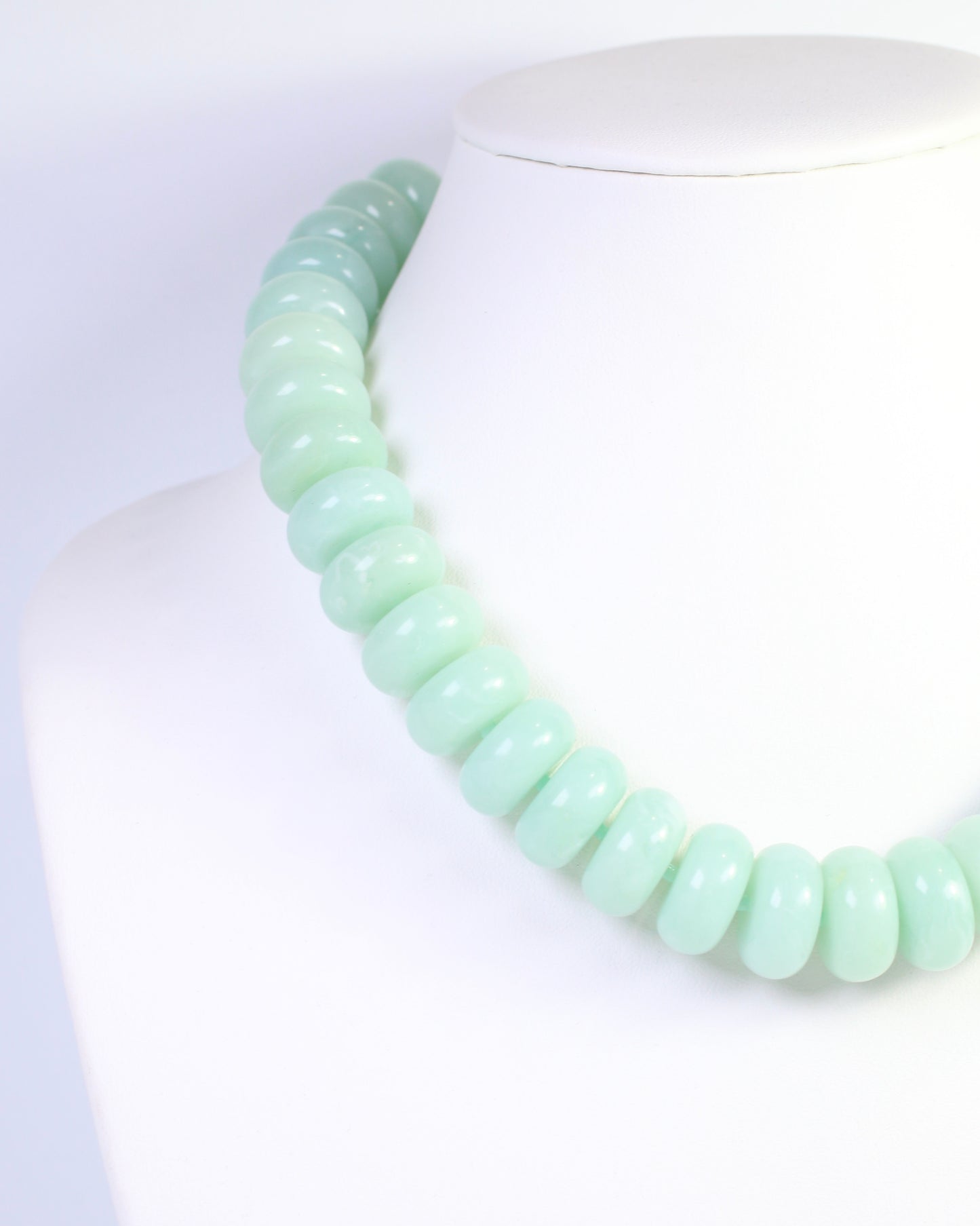 Pipestone Marble Beaded Necklace Mint