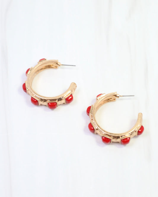 Frazee Pearl Hoop Red