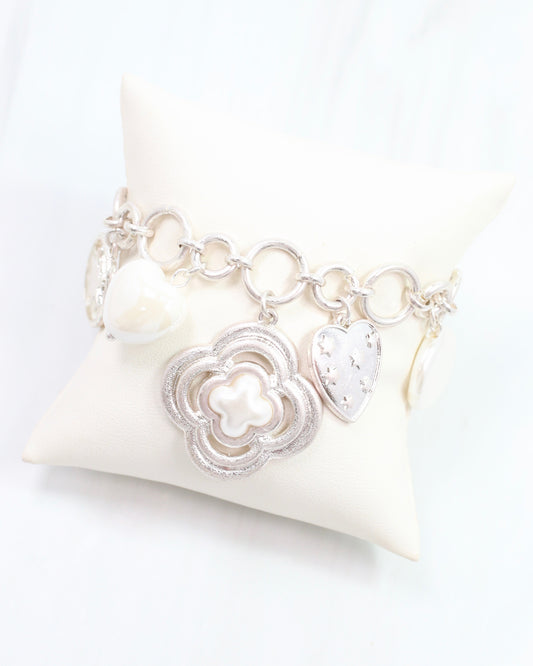 Duchess Charm Bracelet Worn Silver