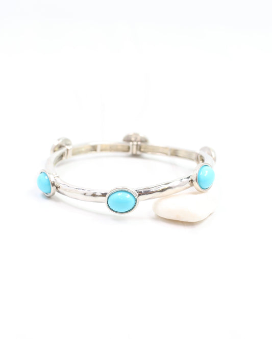Piers Stretch Bracelet with Turquoise Silver