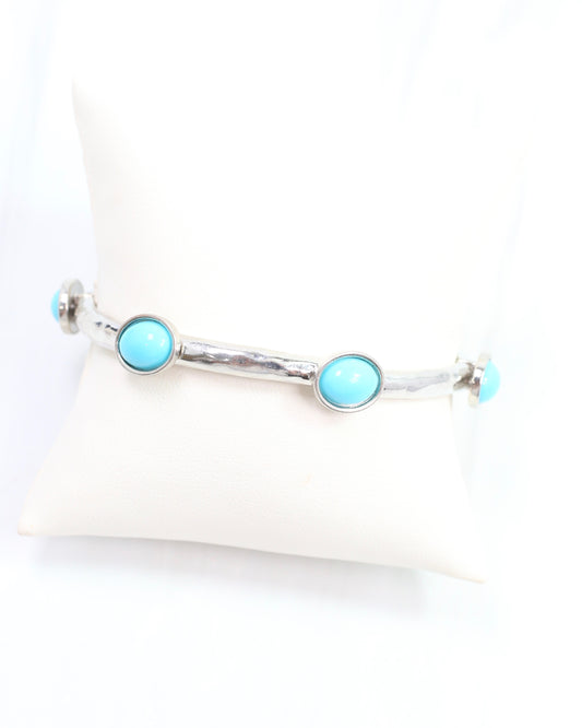 Piers Stretch Bracelet with Turquoise Silver