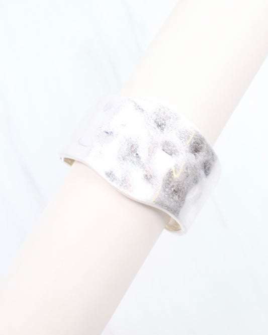 Empress Bangle Bracelet Worn Silver