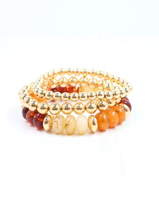 Eye Candy Stretch Bracelet Set Tortoise