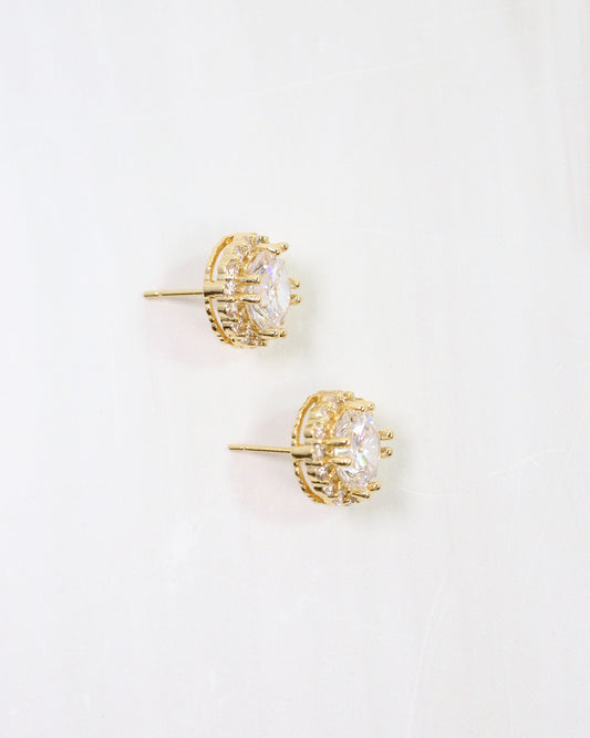 Winslow Embellished CZ Stud Earring Gold