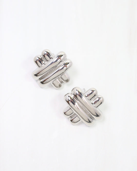 Tempe Double X Earring Silver