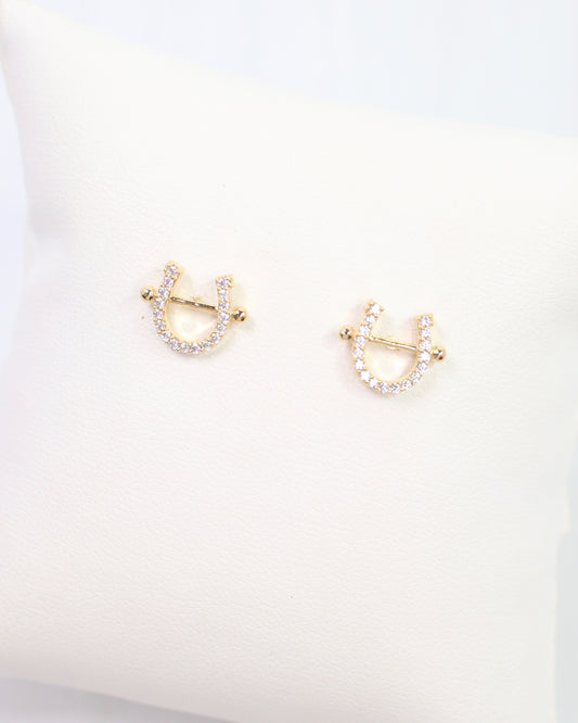 Haney Pave Horsebit Stud Gold