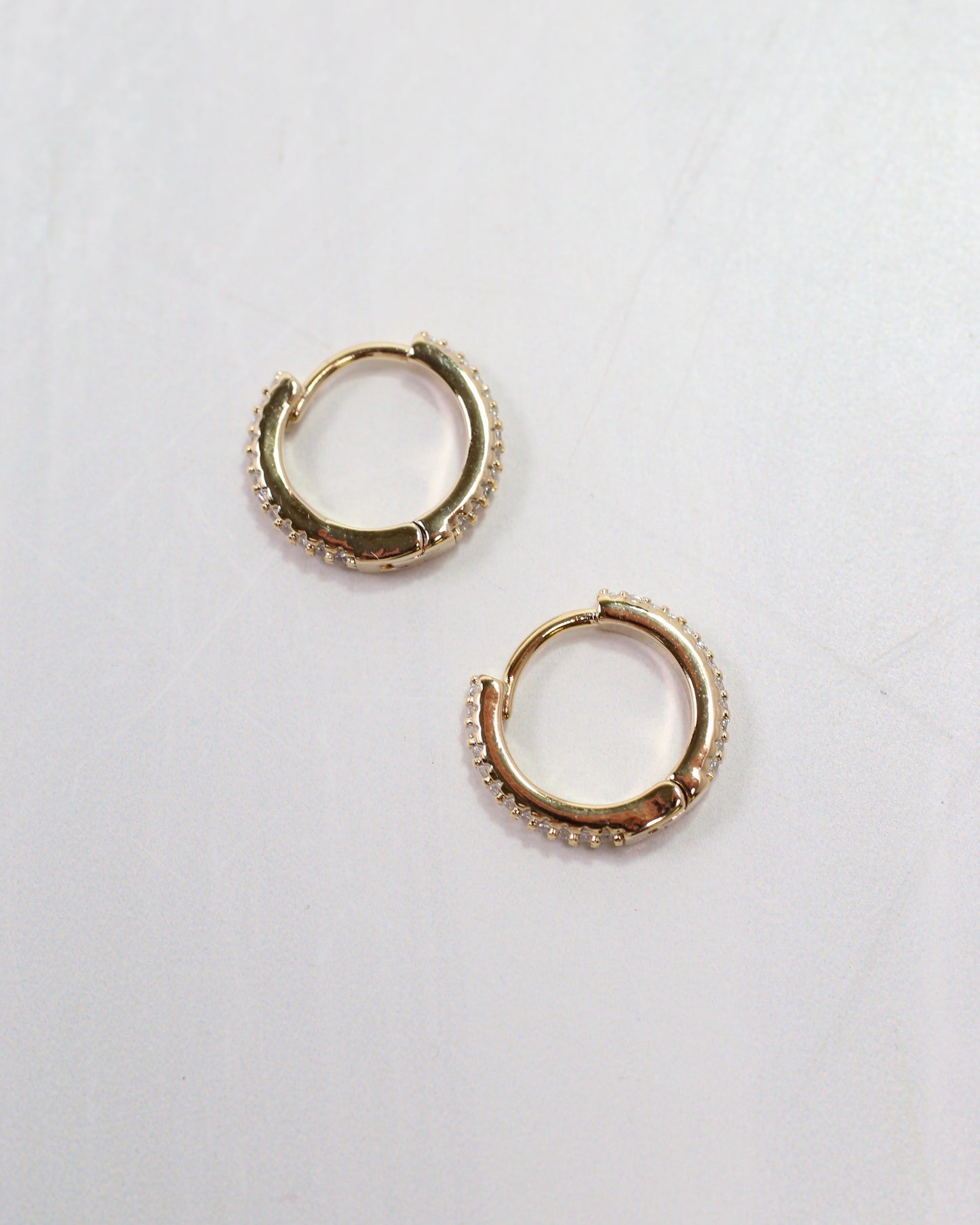 Crosby Crystal Huggie Earring Gold