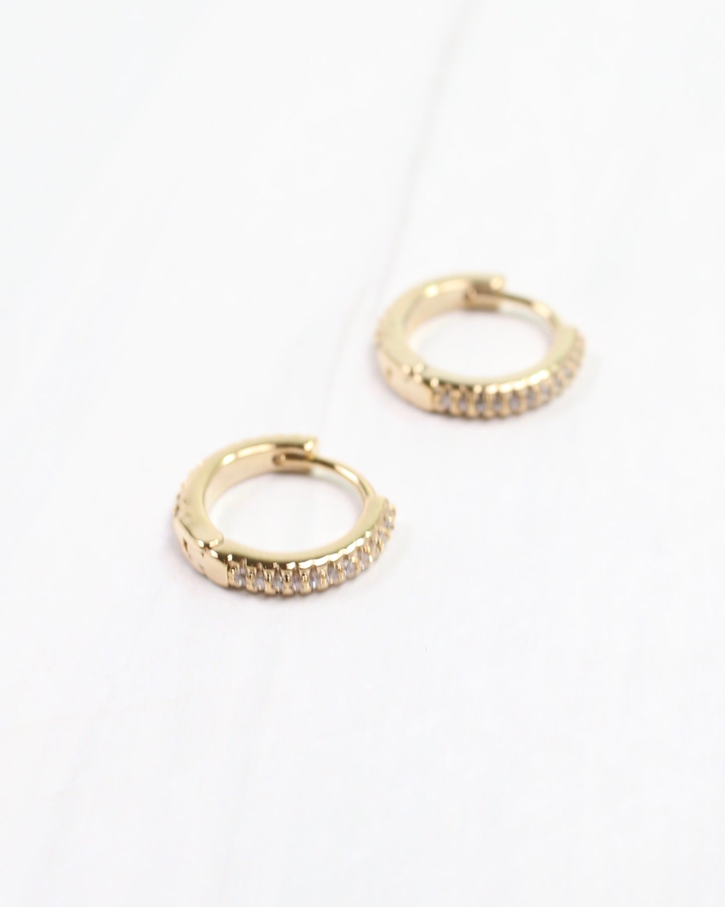 Crosby Crystal Huggie Earring Gold