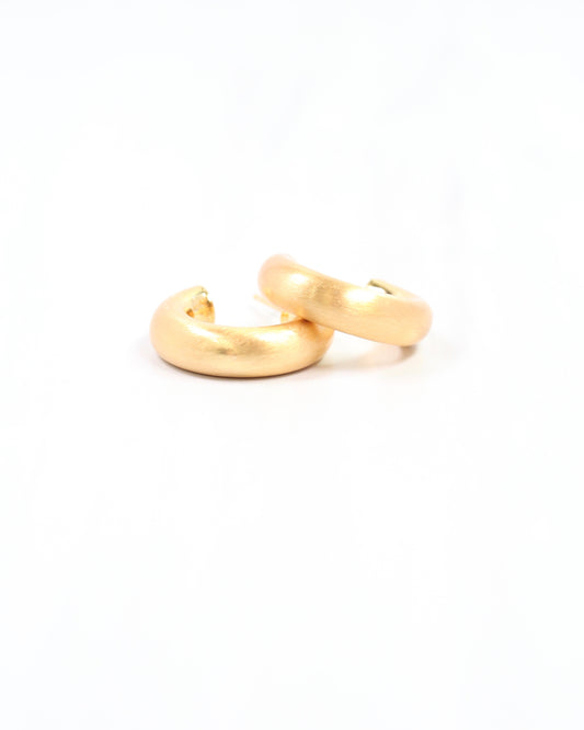 Coleman Rounded Hoop Earring Worn Gold
