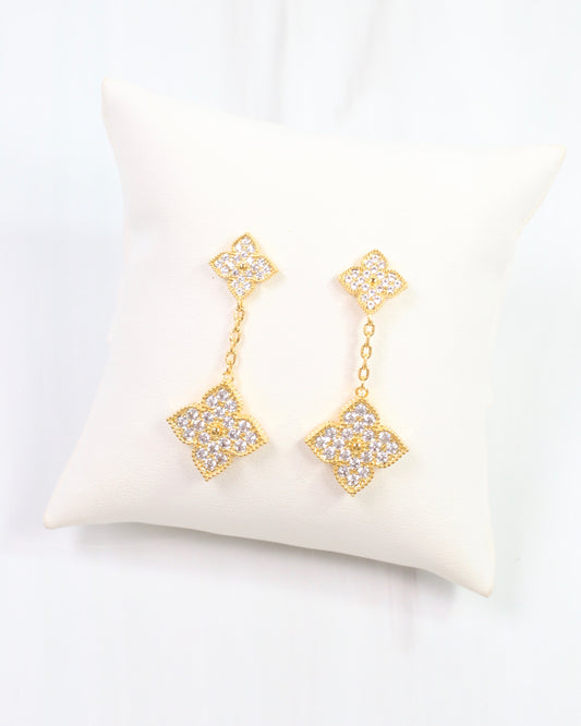 Camelford Clover Drop Earring Gold