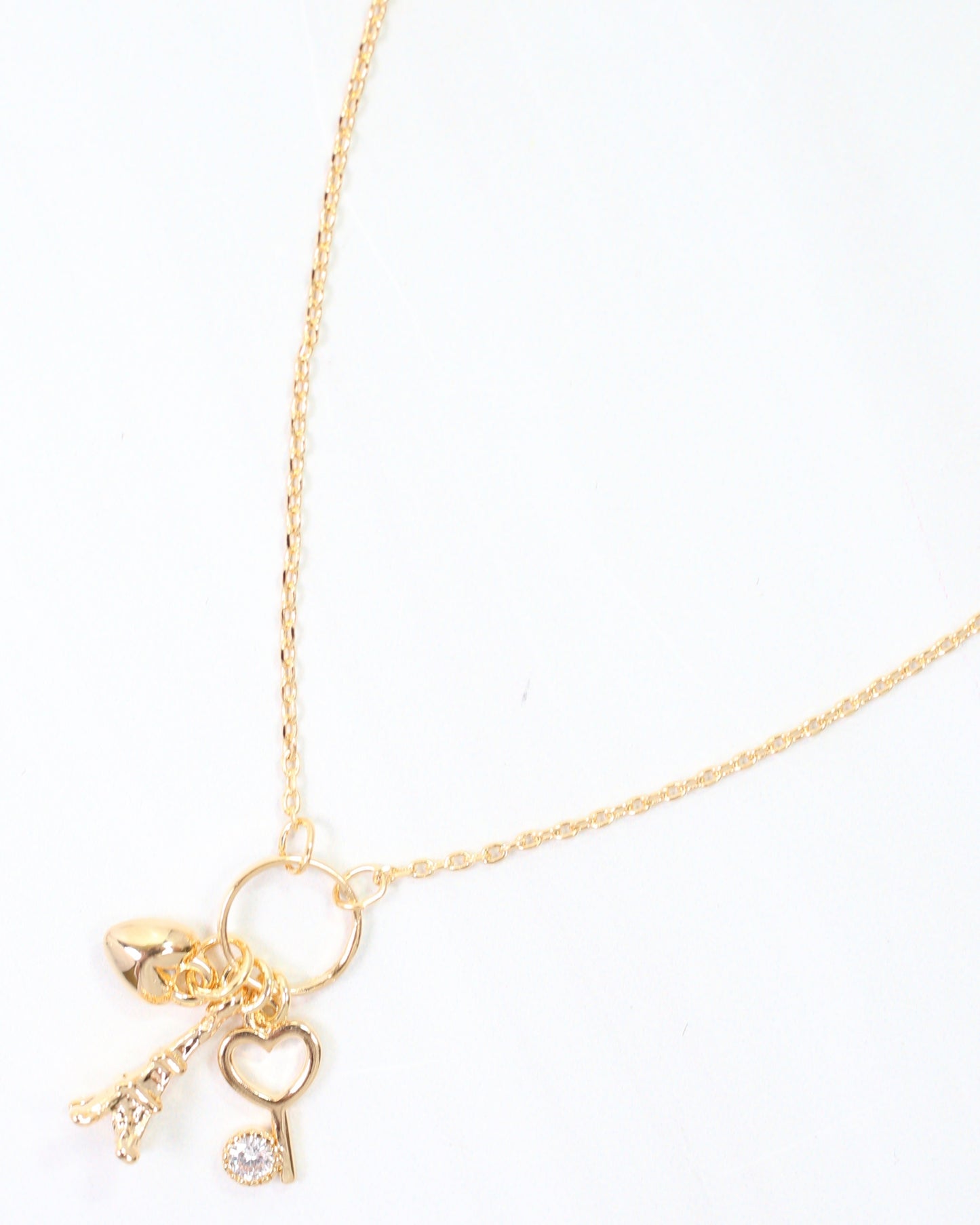 Oh So Parisian Charm Necklace Gold