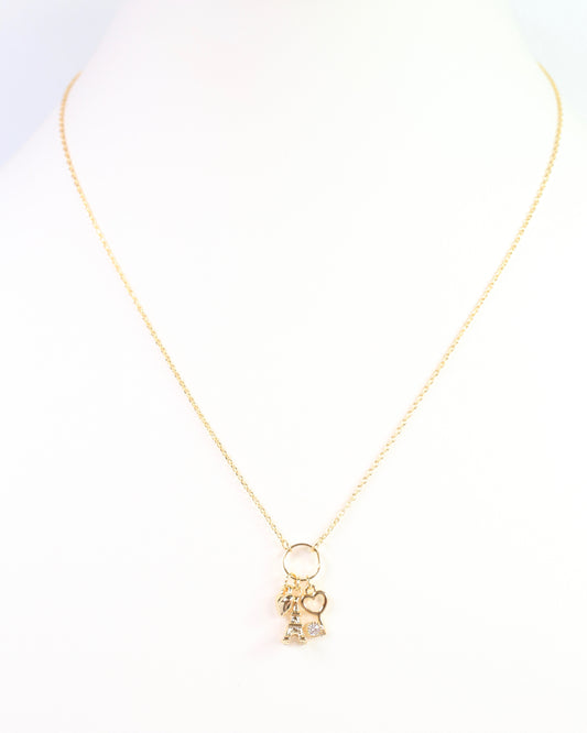 Oh So Parisian Charm Necklace Gold