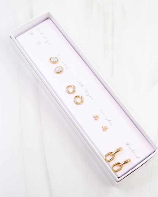 Santa Anita Earring Set Gold