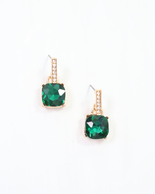 Jonell CZ Stone Earring Green