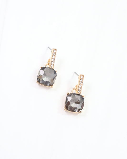 Jonell CZ Stone Earring Black Diamond