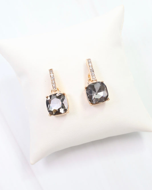 Jonell CZ Stone Earring Black Diamond