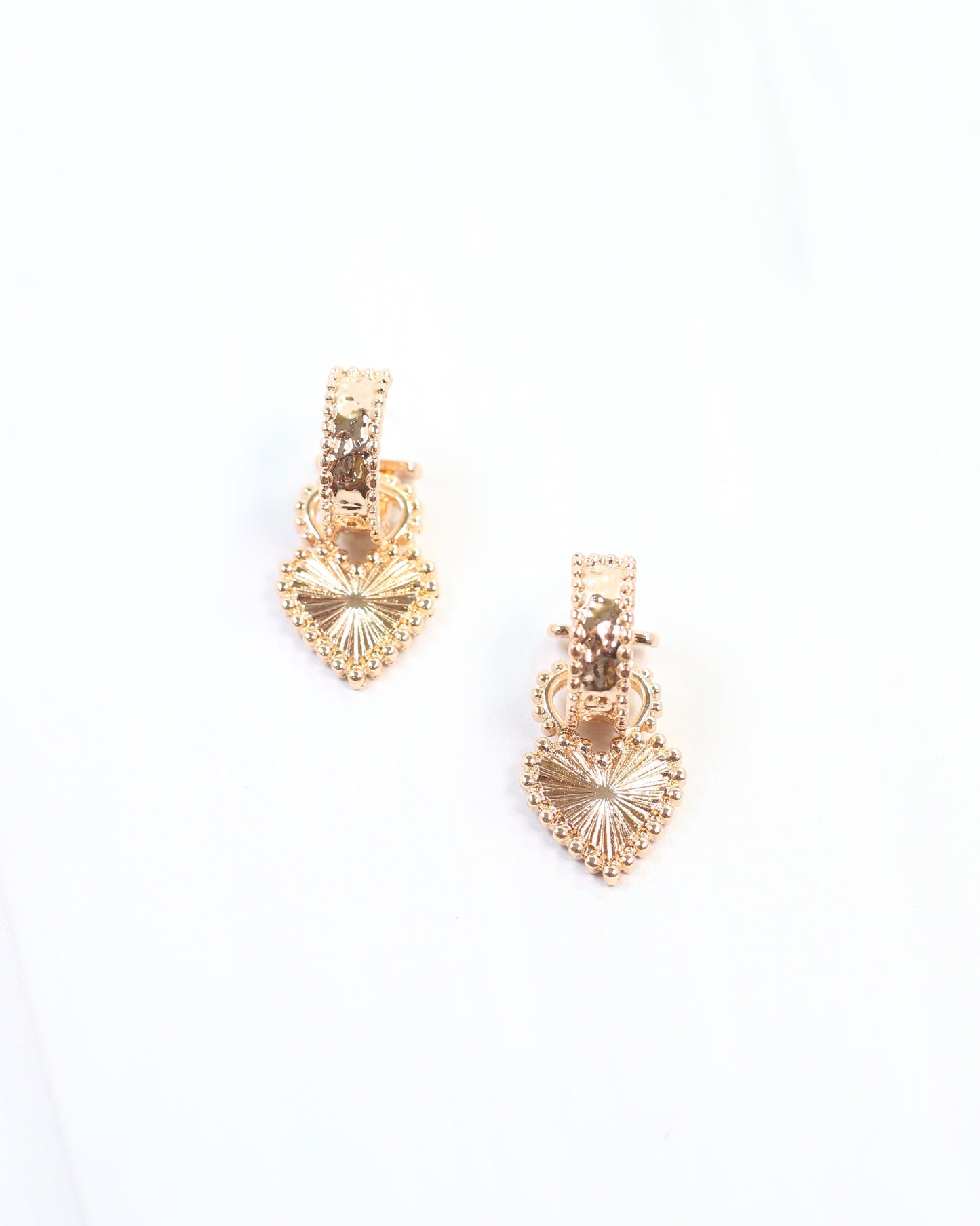 Paulson Heart Hoop Earring Gold