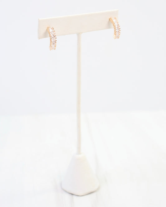 Jocelyn CZ Hoop Earring Gold