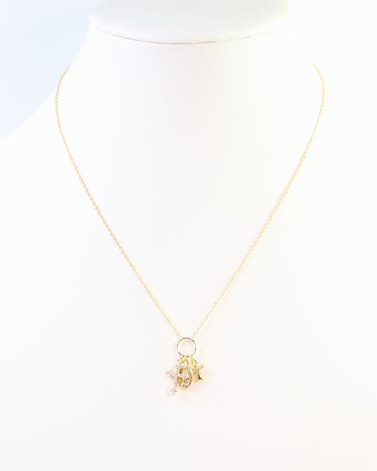 Dillard Charm Necklace Gold