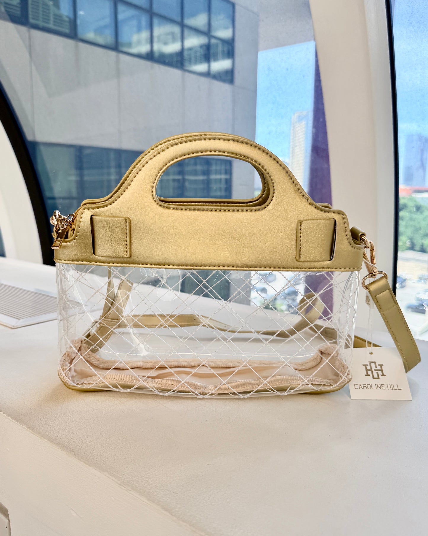 Ivy Clear Bag Gold