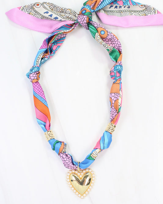 Sullivan Scarf Charm Necklace Lavender