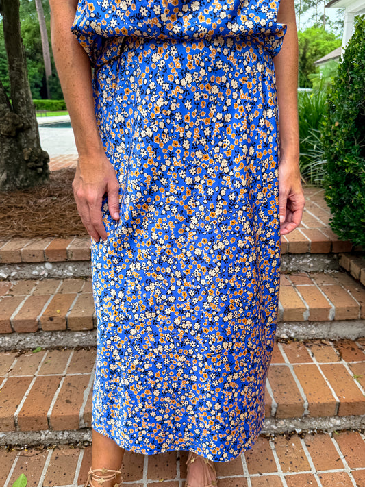 Cody Floral Satin Skirt