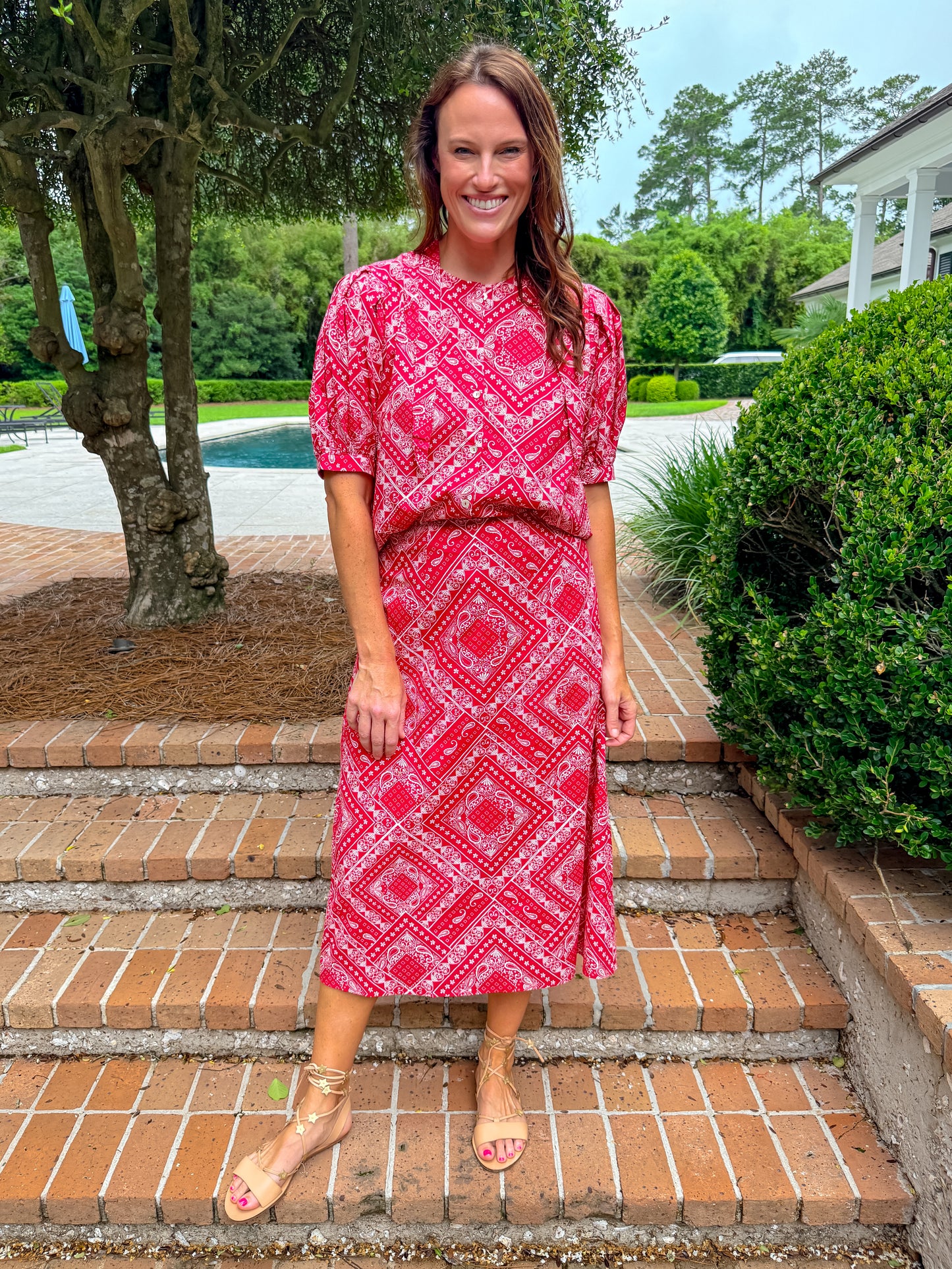 Arley Bandana Print Skirt