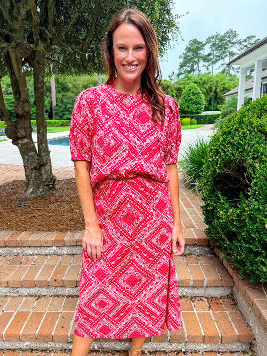 Arley Bandana Print Skirt