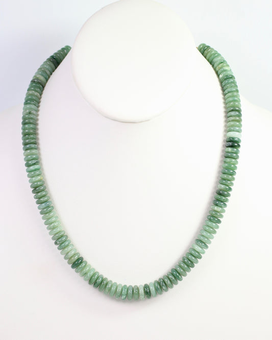 Cedar Falls Beaded Disc Necklace Green